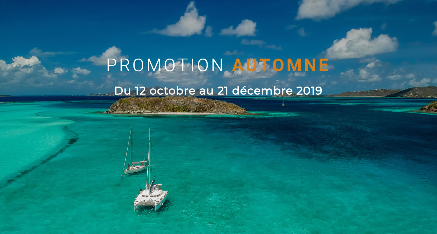 PROMOTION location catamaran aux Grenadines AUTOMNE
